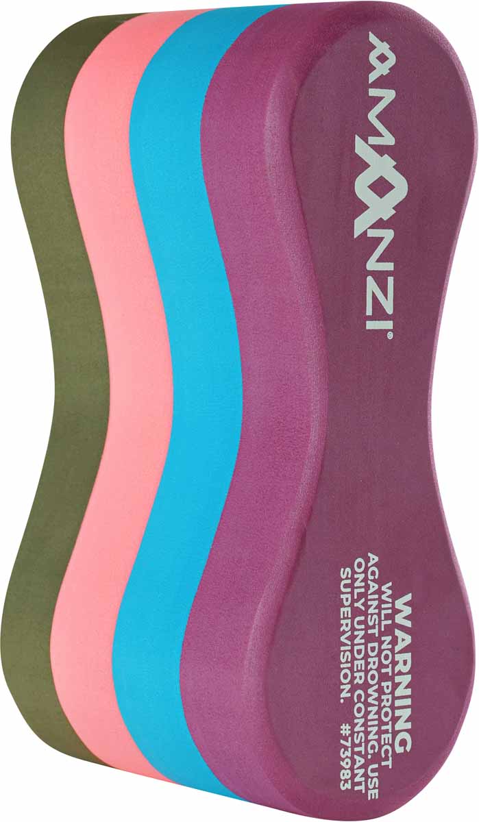 Amani Wilder 4-layer pull buoy in multi-color for swimming training, designed for swimmers to improve upper body strength.