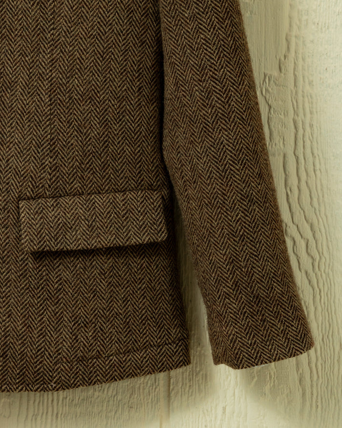 Andover Tweed Blazer in Chestnut Herringbone