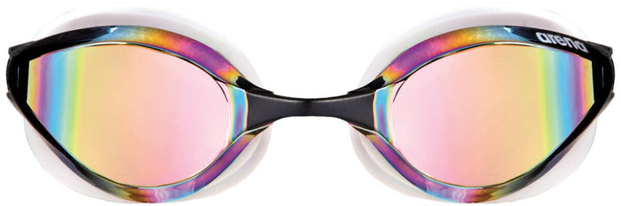 Arena Python Mirror Racing Goggles in black and copper with sleek design and reflective mirror lenses.