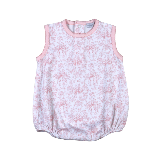 Baby Loren Pink Toile Sleeveless Bubble