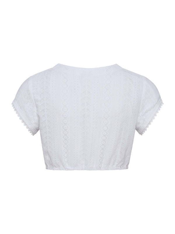 Berwin V-Neck Dirndl Blouse "Jessica" white