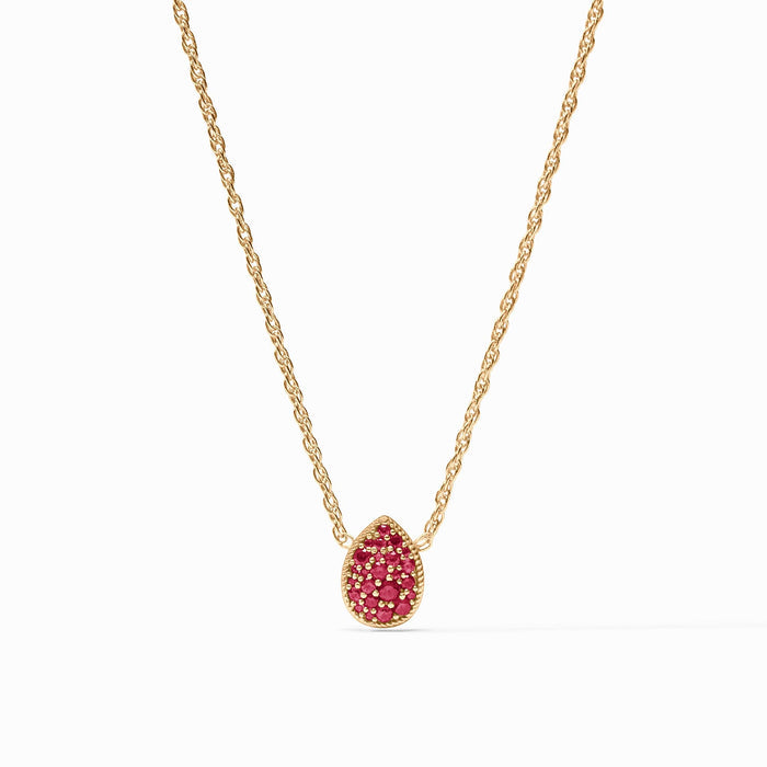 Birthstone Teardrop Delicate Necklace Gold