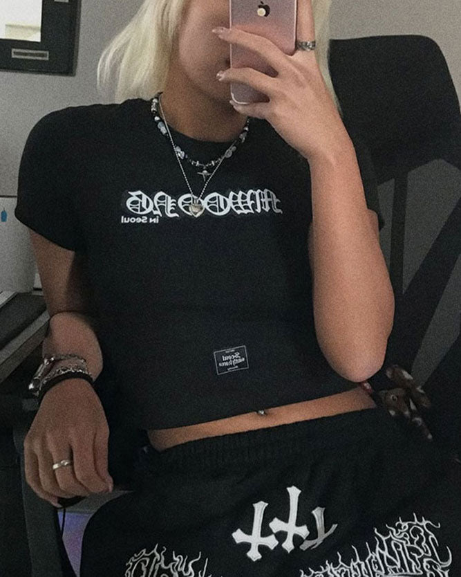 Bloom In Seoul Crop Tee(2 color)