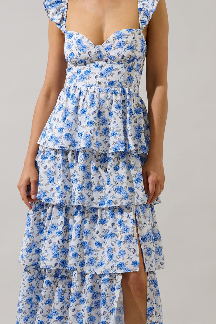 Covina Tiered Midi Dress Patty Floral