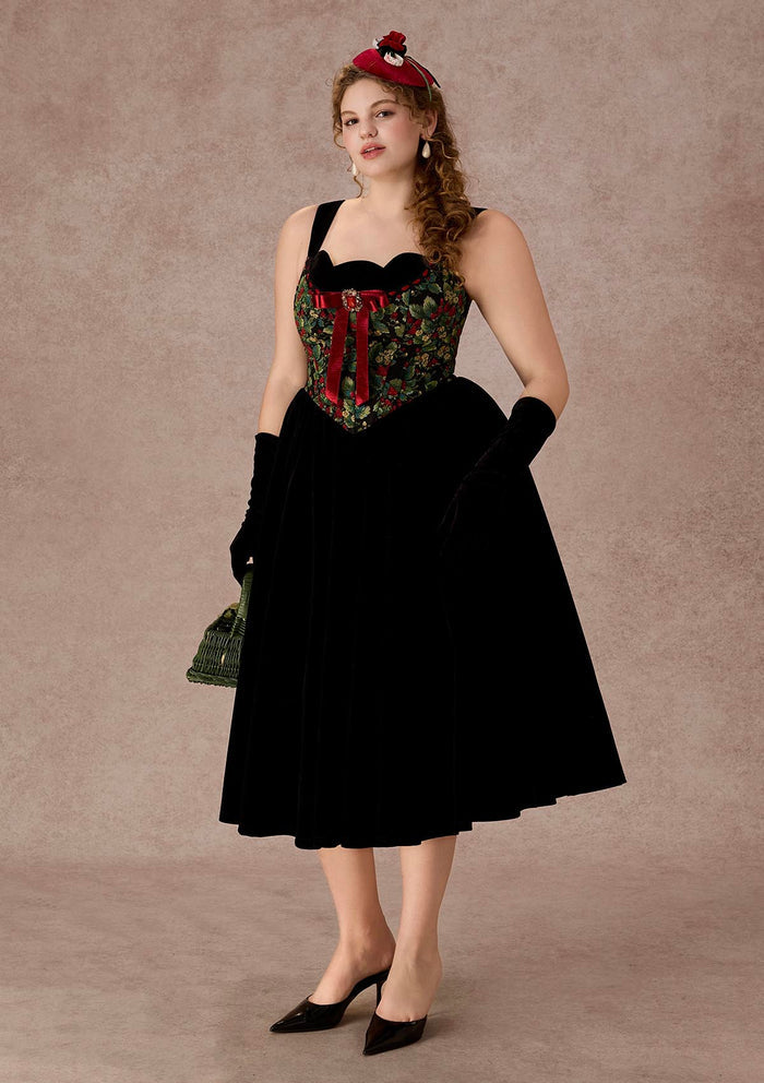 Curve&Plus Smoked Berries Corset Dress