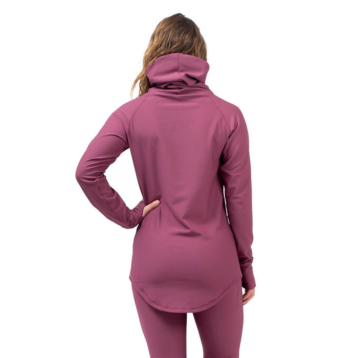 Eivy Icecold Gaiter Rib Top - Pinkgundy