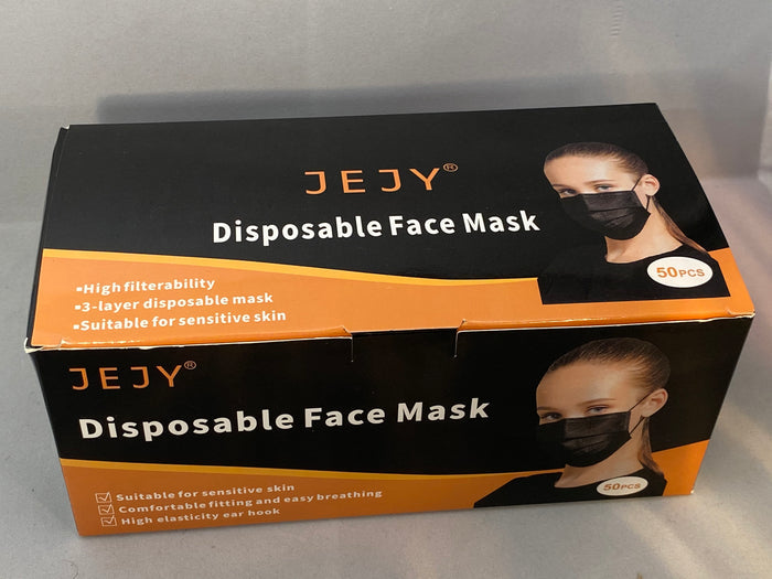 $15 BLACK Masks / 50 per box 3 Layer mask