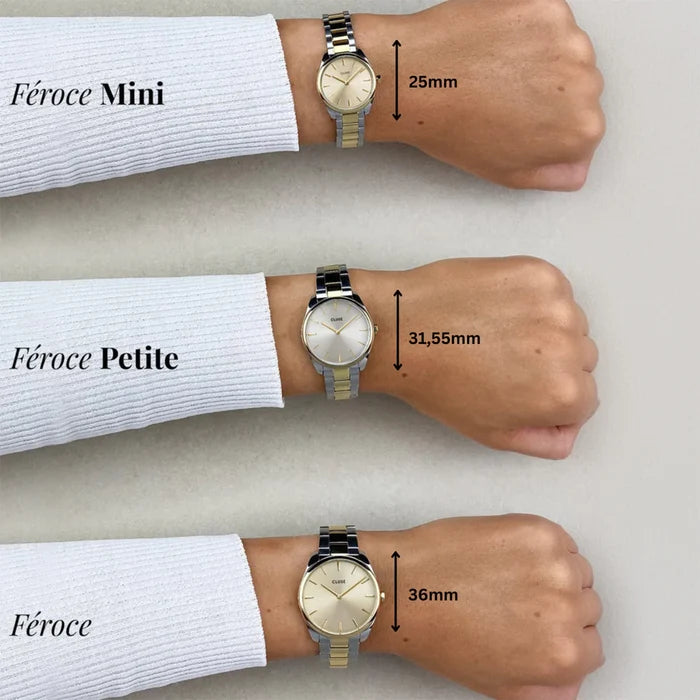 Féroce Petite Watch Steel Green, Gold Colour
CW11217