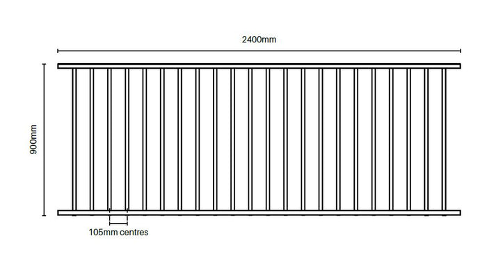 Flat top boundary panel 900MM H x 2400MM W - Image 2