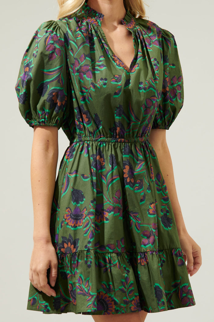 Forrest Floral Marissa Mini Poplin Dress