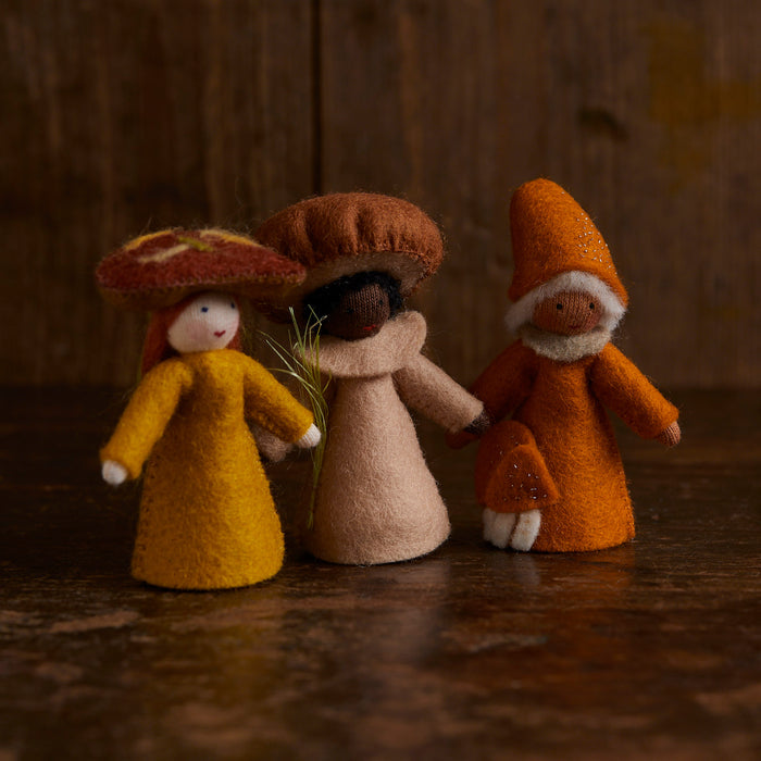 Handmade Wool Fairy - Porcini - Black