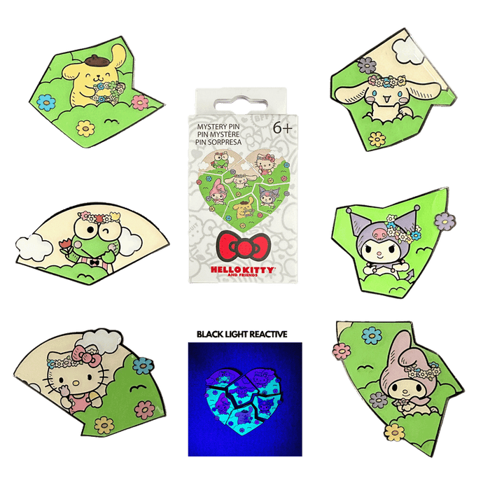 HELLO KITTY AND FRIENDS FLOWER CROWN PUZZLE BLIND BOX PIN - SANRIO