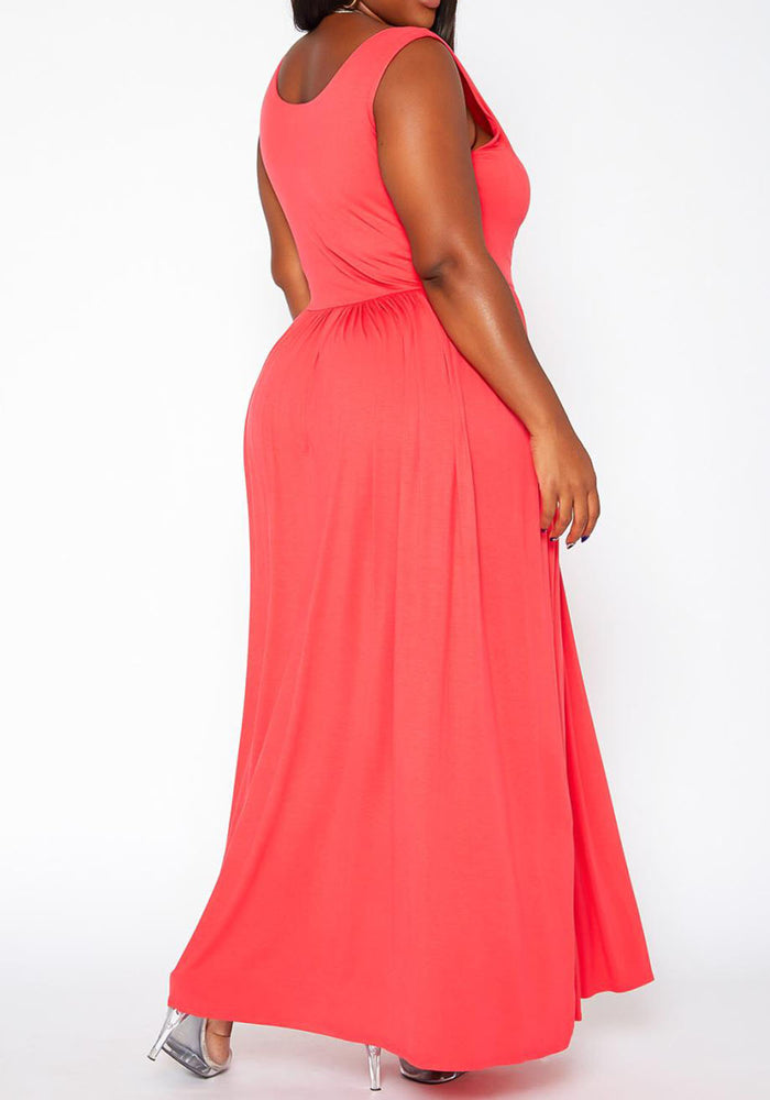 Hi Curvy Plus Size Casual Fit & Flare maxi Dress