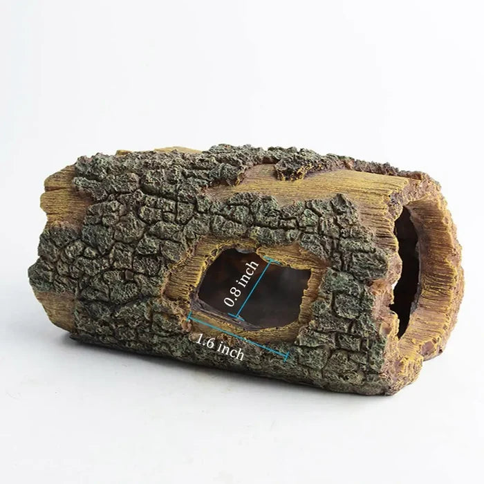 Hygger Aquarium Tree Trunk — log-style aquarium hide with 1.6 inch opening