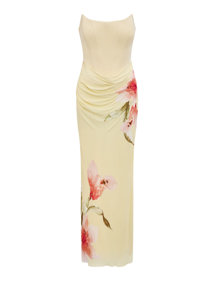 Isra Printed Strapless Maxi Dress Forever New