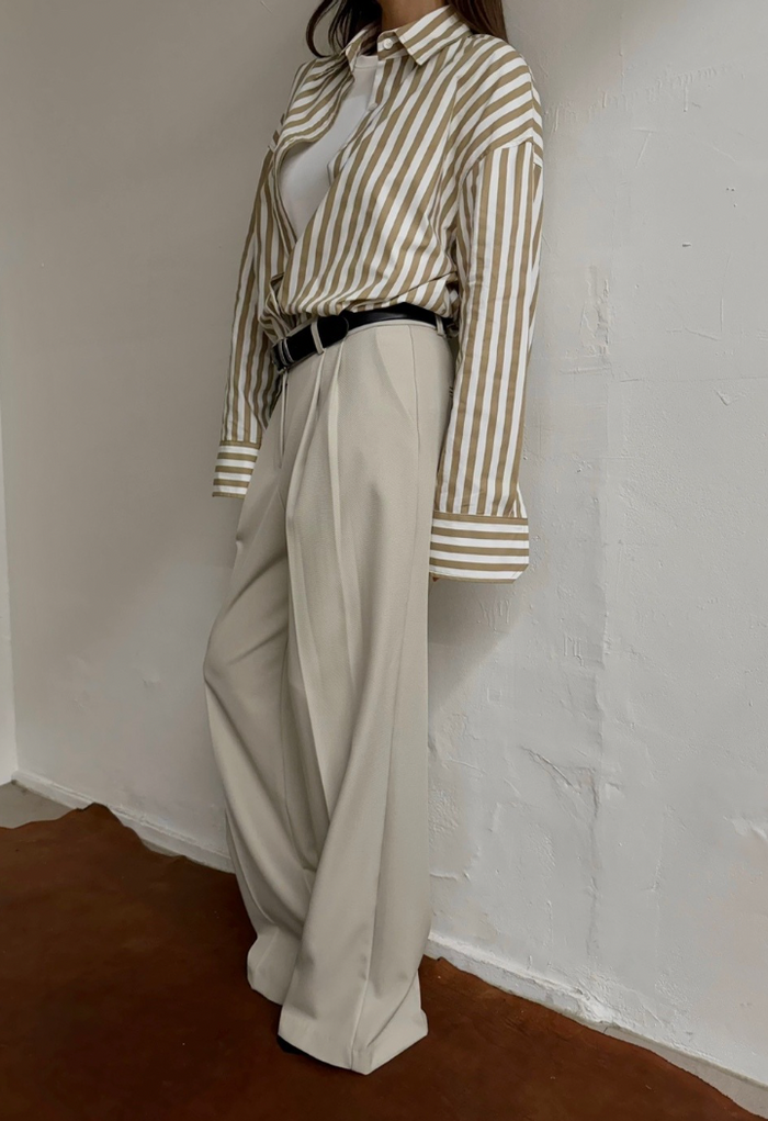 Jenna Striped Poplin Shirt