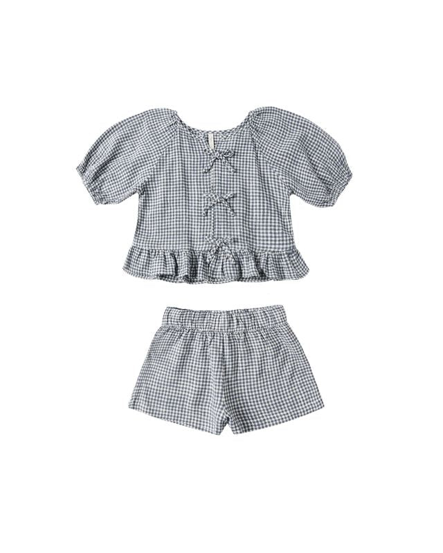 Juniper Set | Children + Teen | Marine Gingham