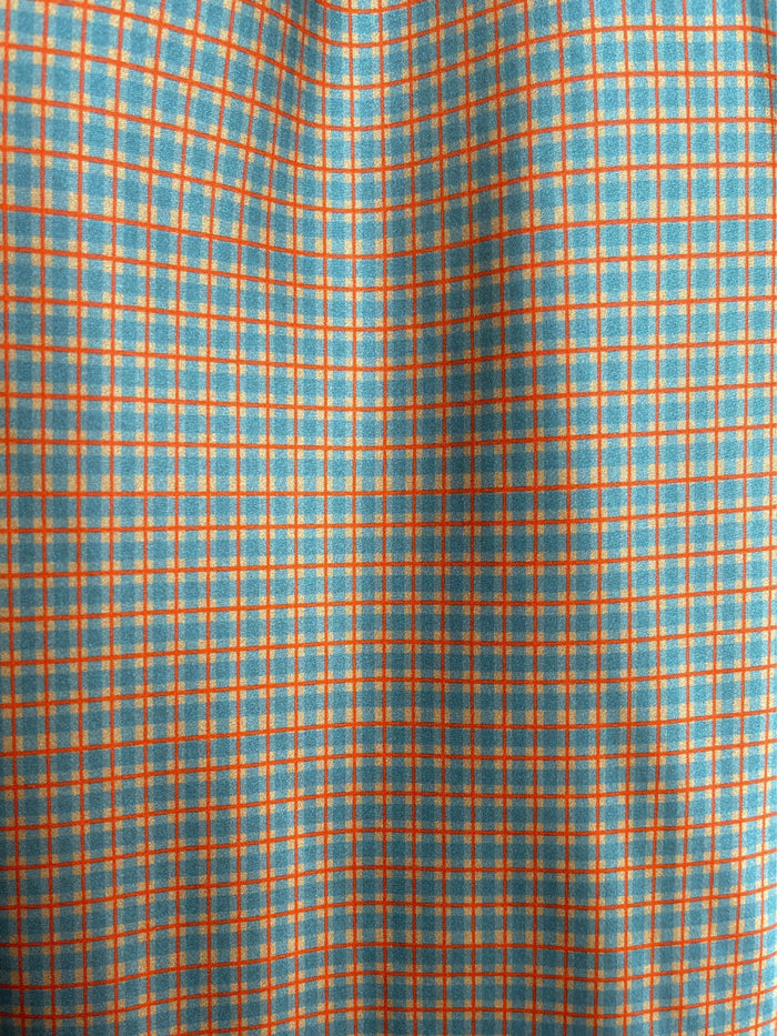 Long Bias Cut Skirt - Micro Plaid