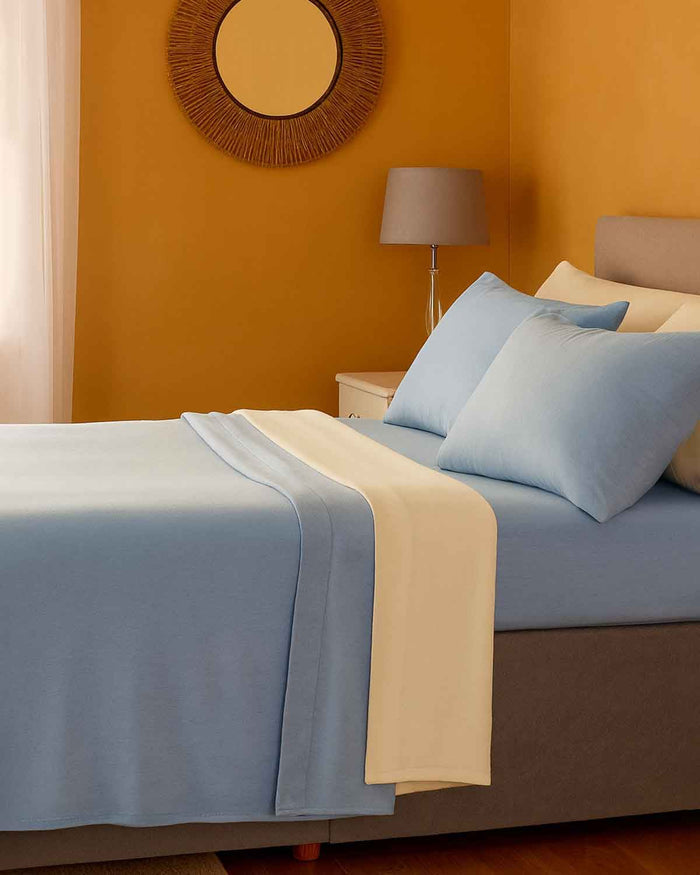 Luxury Flannelette Sheets - Blue - The Classic Boutique