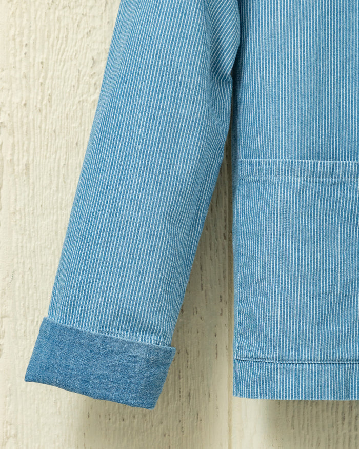 Martinique Jacket in Denim Blue Hickory Stripe