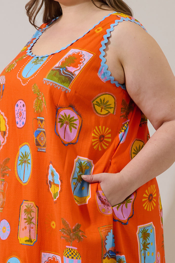 Maury Postcard Auriel Shift Mini Dress Curve