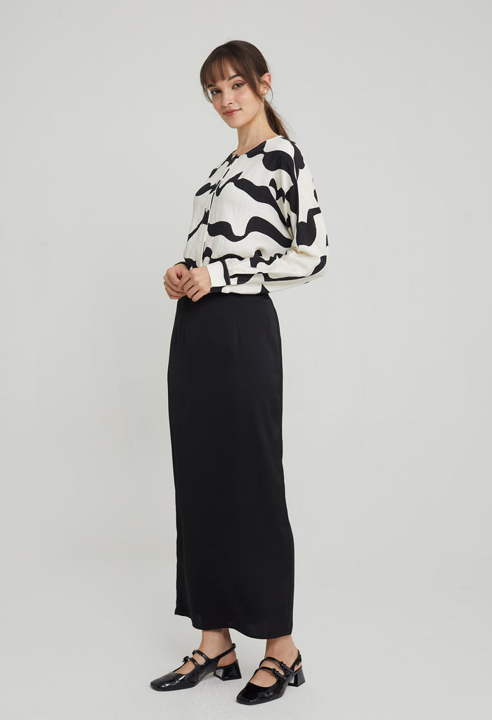 Modern Matte Satin Maxi Skirts
