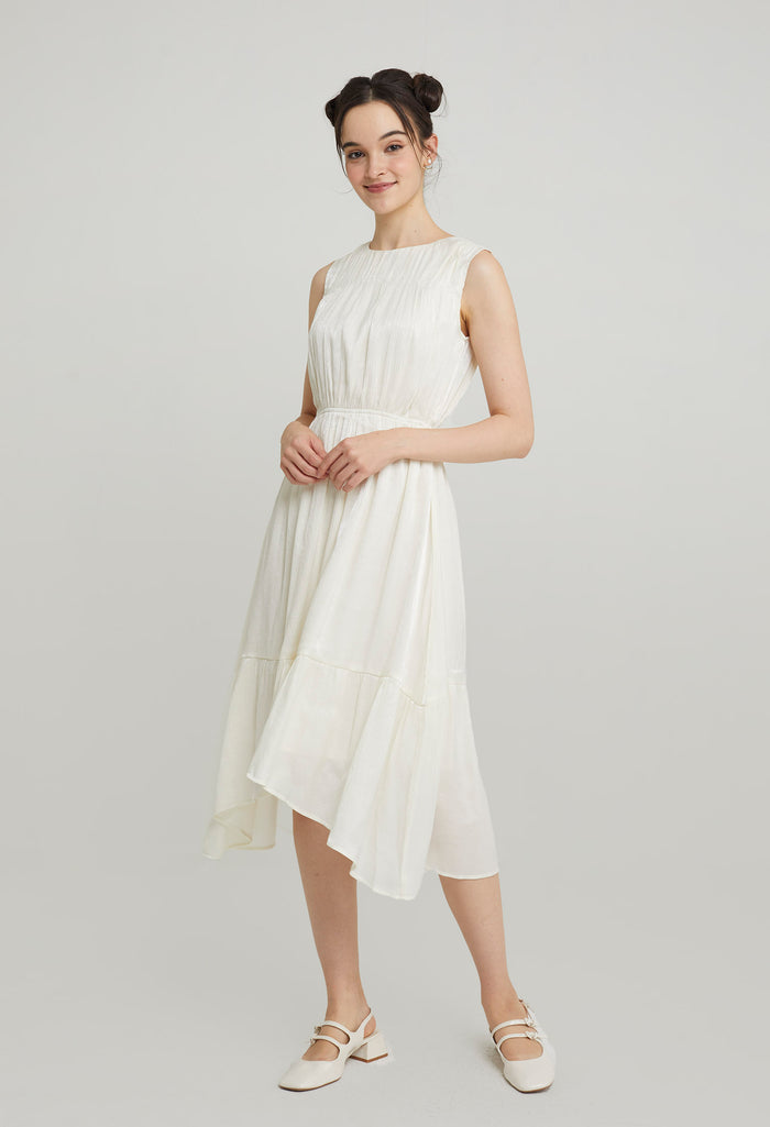 Peplum Hem Midi Dress