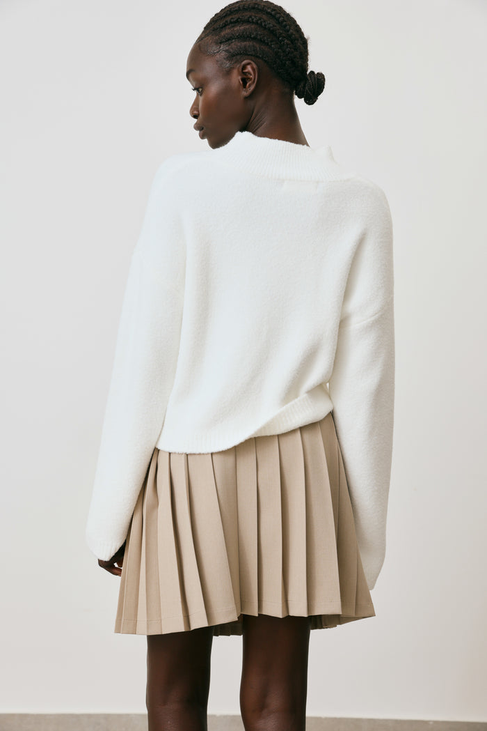 pleated wrap skirt
