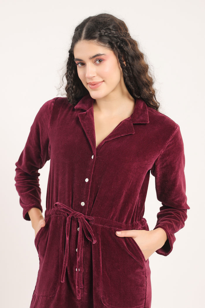 Rudolph Velvet Jumpsuit