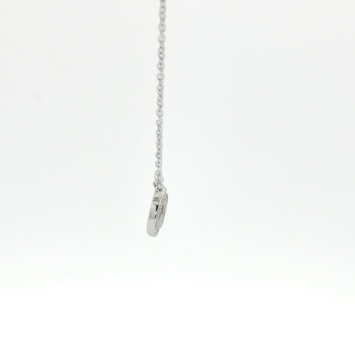 Silver Cubic Zirconia Infinity Symbol Charm Necklace