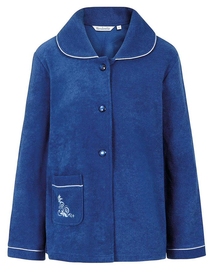 Slenderella Bed Jackets Kitty - Navy - Image 2 - The Classic Boutique