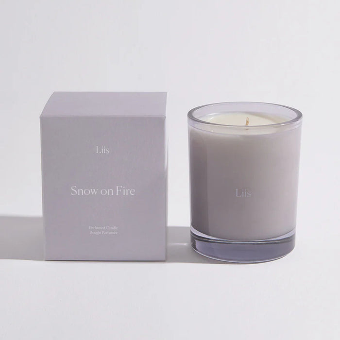 Liis Snow on Fire Candle