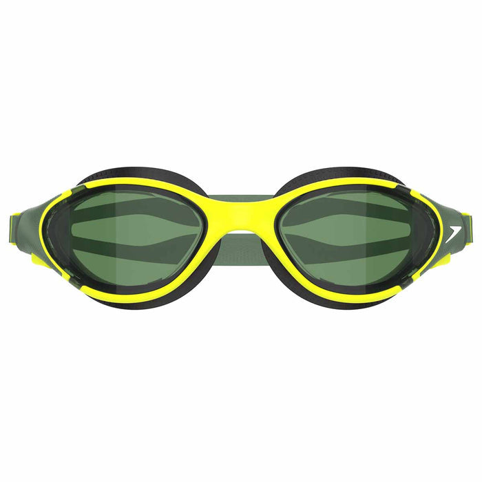Speedo Biofuse 2.0 Goggle in dark green, waterproof swim goggles with adjustable strap and comfortable seal.