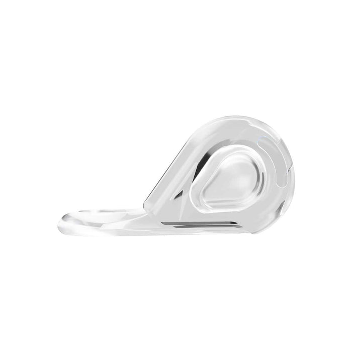 Clear Speedo Biofuse nose clip for swimming, designed to comfortably fit the nose and reduce water entry during swim training.