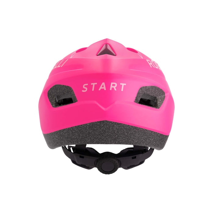 Rogelli Start fietshelm kinderen roze achterkant.