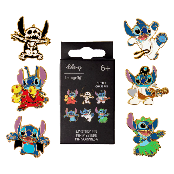 Stitch character, loungefly pin single blind box character supplied
