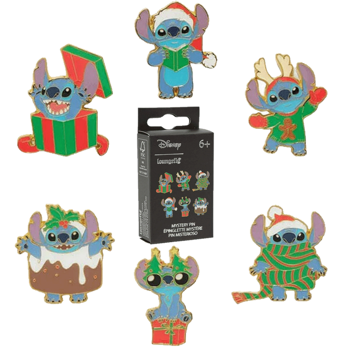 Stitch holiday loungefly mystery pin