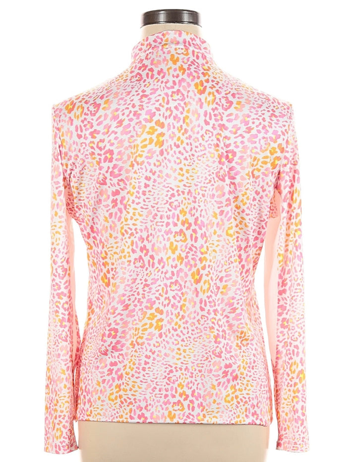 Tail Women's Pink & White Animal Print Sun Shirt Size XL MSP$100