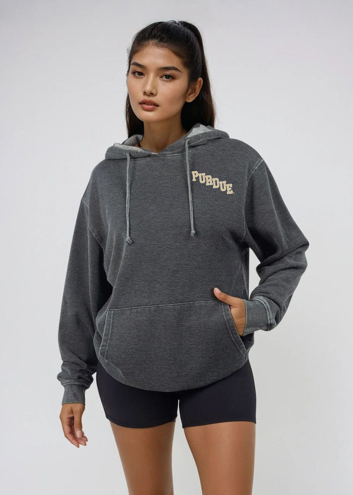 Women's Burnout Purdue Front Back Everybody Hoodie