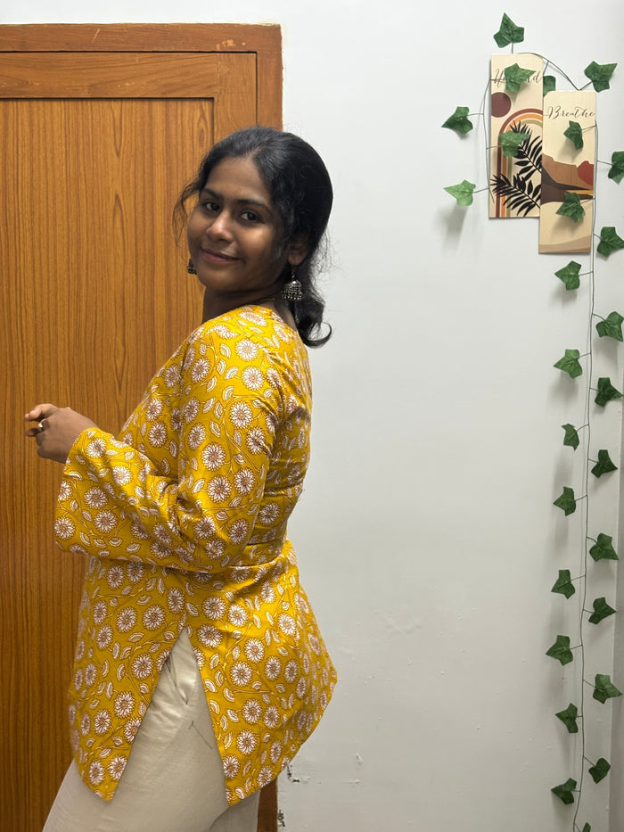 Yellow short top