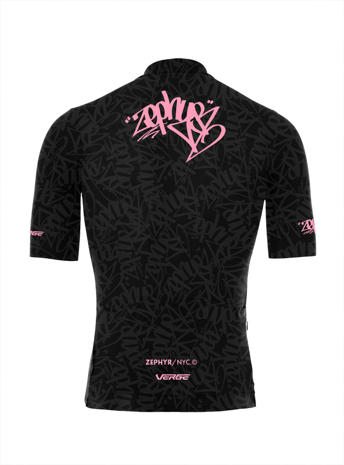 ZEPHYR BLACK-FLURO PINK - STRIKE 4.1 JERSEY - WOMEN