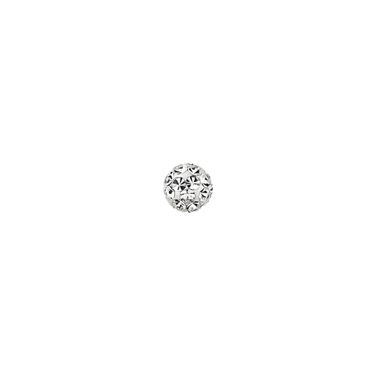 14g 5mm Cubic Zirconia Ferido Externally Threaded Ball 5mm / Cubic Zirconia / Acrylic