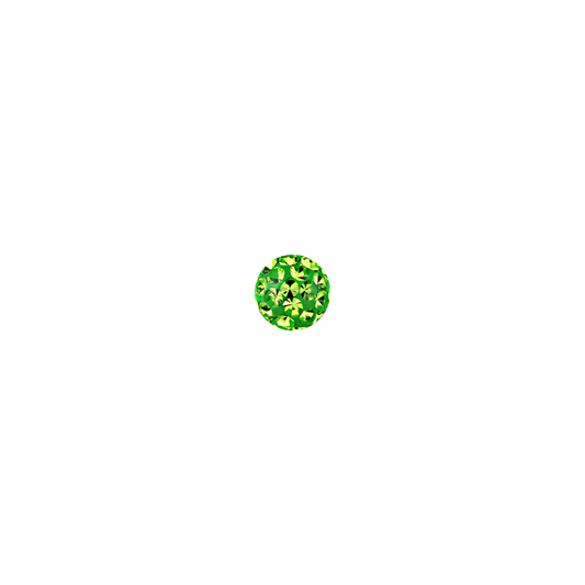 14g 5mm Peridot Ferido Externally Threaded Ball 5mm / Peridot / Acrylic