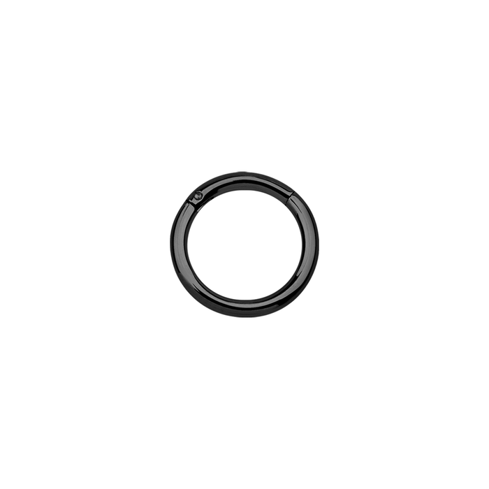14g Black PVD Plated Surgical Steel Hinged Ring 7mm / PVD Plated Surgical Steel / Black Hinged Ring