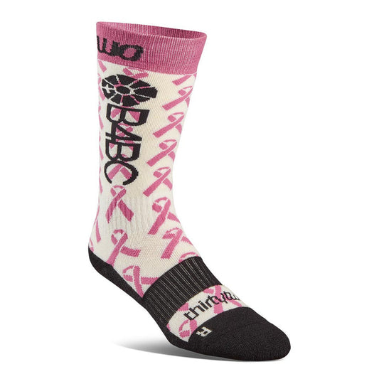 32 2025 Womens B4BC Merino Sock - Pink/White
