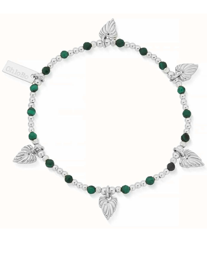 50% OFF ChloBo Heart Leaf and Malachite Bracelet