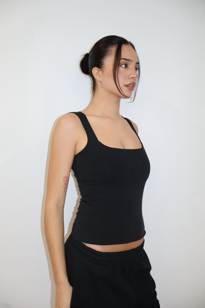 Cotton Tank – Black | Nat'v Basics