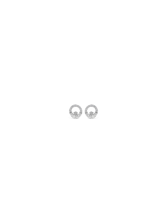 Absolute Silver Claddagh Earrings SE383SL