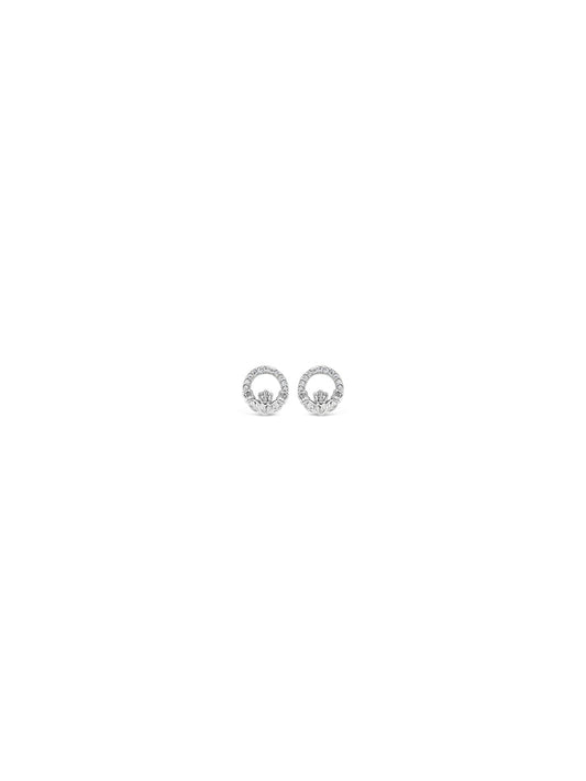 Absolute Silver Claddagh Earrings SE383SL