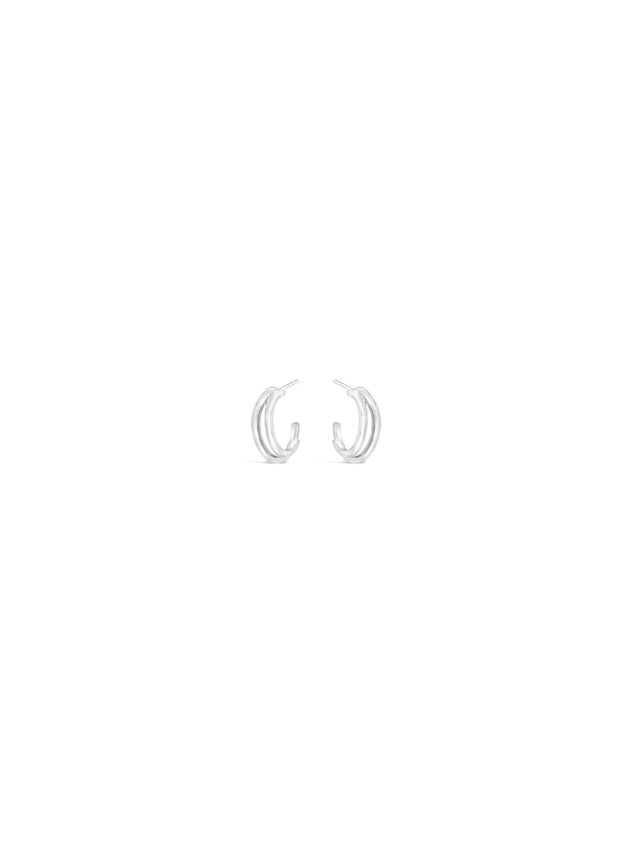 Absolute Silver Hoop Earrings SE374SL